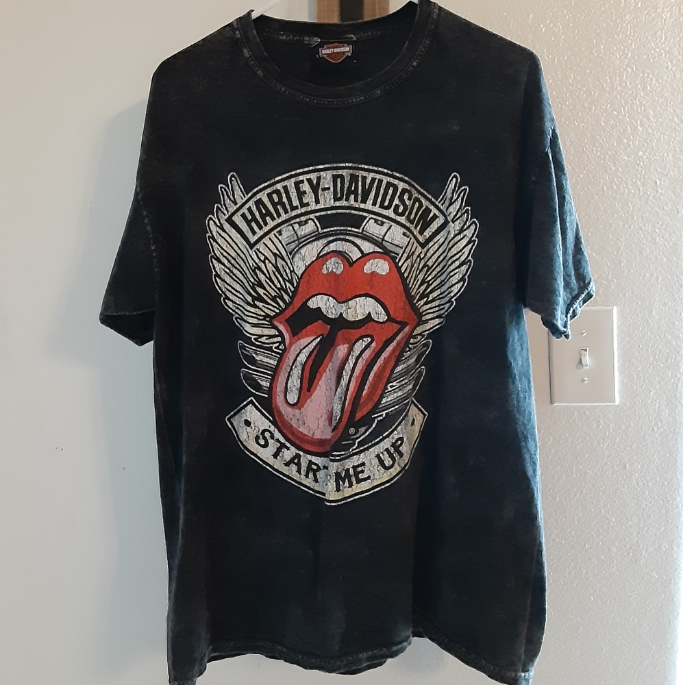 Harley Davidson and Rolling Stones Tee